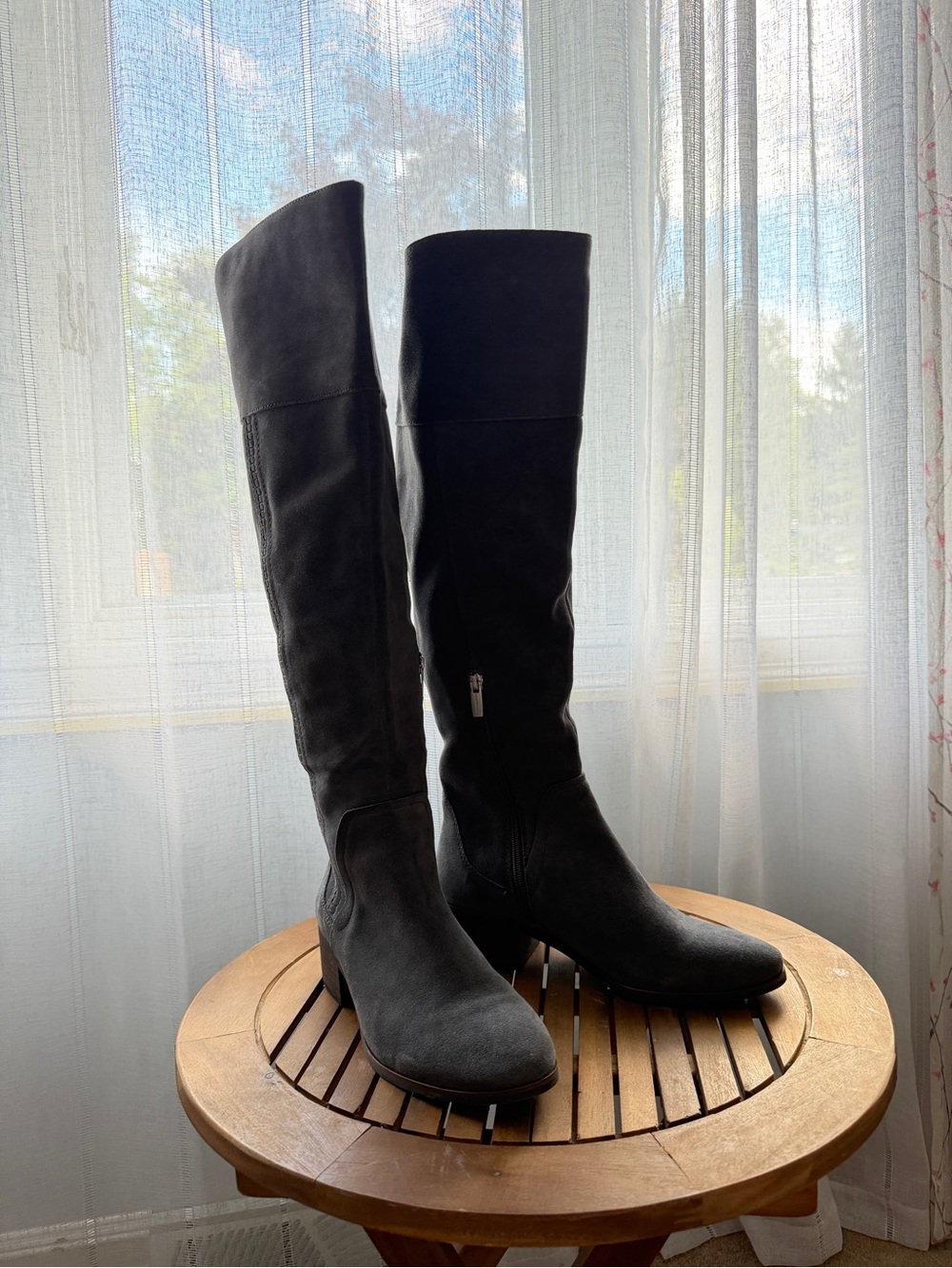 Vince Camuto Grey Patamina Over-the-Knee Suede Boots